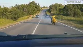 Пьяный или слепой? Хруст на скутере!