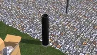 Installing Solar Light Bollards with Concrete Forms and Anchor Castings