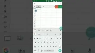 MS Excel Mobile: How to Make a list?