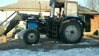 Заводим МТЗ в мороз -15°C. Холодный пуск двигателя.