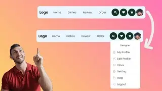 User Account Dropdown With html, CSS and Javascript step by step for beginner || free source code.