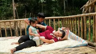 Harvesting longan to sell at the market | Health status of single mother