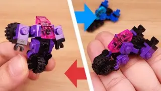 LEGO brick one legged motorcycle transformer robot tutorial Bikey 