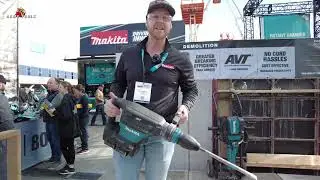 Makita XGT 28 lb AVT Demolition Hammer Demo at World of Concrete