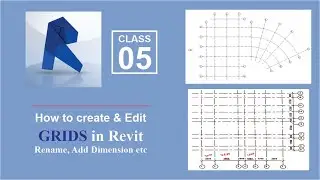 #5 | How to create Grid in Revit | Create, Edit, & Modify Grids | Revit complete tutorials