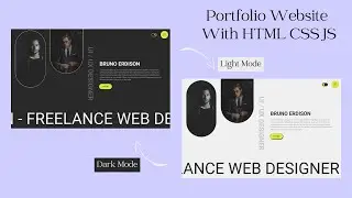 Create Your Own Animated Portfolio Website Template with HTML, CSS, and JS | Dark and Light Mode