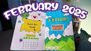 February 2025 Bullet Journal Setup - Stardew Valley Theme
