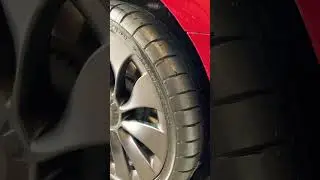 285/30/20 Tires on the Uberturbine Wheels #model3 #teslamodel3