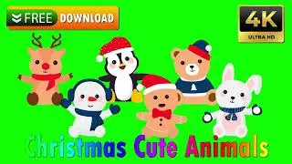 Free Looping Green Screen Christmas Animals Animation Collection Sets