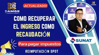 🔴 Como RECUPERAR el ingreso como recaudación para pagar impuestos | Reimputación SPOT | SUNAT 2024