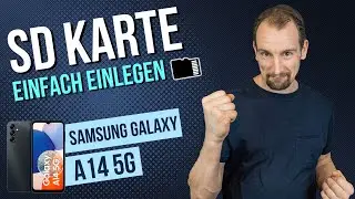 Samsung Galaxy A14 - Inserting a microSD card • 💾 • 📲 • 📈 • Instructions | Tutorial