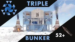 SHARK - Unique 3X BUNKER Base with INSANE Turrets for SOLO/DUO - RUST 2024