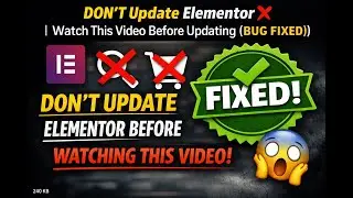Elementor 3.34.1 BUG FIX 😱 | Header Search, Slider & Mini Cart Not Working | SOLUTION
