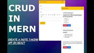 CRUD operation in MERN stack. Note taking app in React.