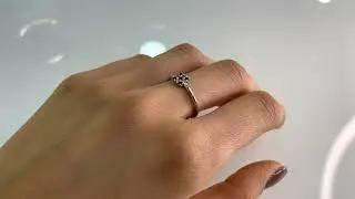 טבעת יהלומים שחורים ולבנים דומינו DOMINO