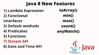 java 8 stream api | stream api in java 8| count() ,min(),max(),toArray(),anyMatch()|By Ashwani Kumar