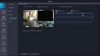 unv nvr - deleting privacy mask