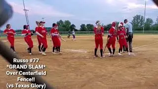 Gianna Russo #77 Hits a *GRAND SLAM* Home Run over Centerfield fence!!