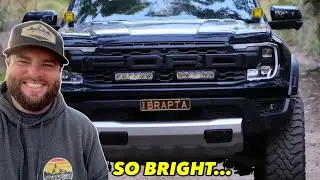 RAPTOR LIGHT BAR THAT ACTUALLY WORKS !  Lazer Lamps Ranger Raptor Grille integration kit.