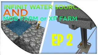 Minecraft Skyblock EP 2 Infinite water source and Mob grinder