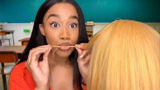 ASMR Girl In The Back Of The Class Eats Your Hair 😋💆‍♀️ ASMR Hair Play | Personal Attention