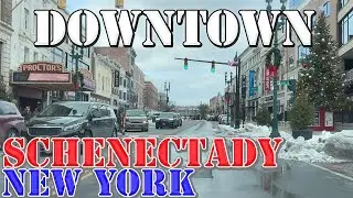 Schenectady - New York - 4K Downtown Drive