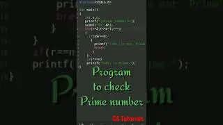 Program to check prime number | C language | for loop | if else | 