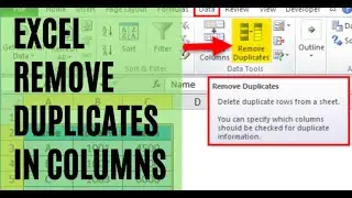 How to check and remove duplicates cells and rows in excel