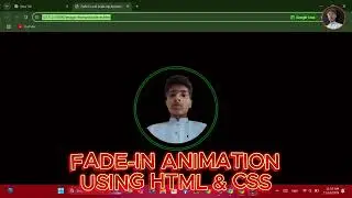 CSS Fade-In & Scale-Up Animation Tutorial | Smooth Image Animation with HTML & CSS