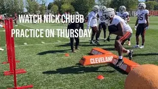 Watch Nick Chubb practice for the Browns on Thursday