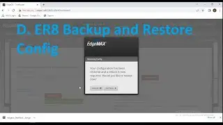 D  Ubiquiti ER8 Backup and Restore Config