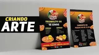Criando arte folheto Pizzaria - Gráfica Rápida