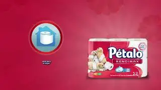 Papel higiénico Pétalo Rendimax 12 rollos con 320 hojas dobles c/u