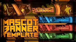 Free Mascot YouTube Banner Template No Text | Android/IOS