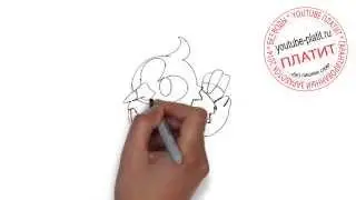 Как нарисовать покемона Старли    How to draw pokemon starly