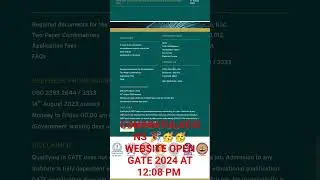 GATE 2024 IISC BANGLORE WEBSITE OPEN LOGIN FAST CONGRATULATIONS🎉🥳🥳