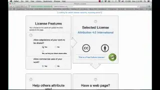 Creating OER: Selecting and Creating a CC License