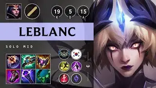 LeBlanc Mid vs Aurora: Triple Kill, Godlike - KR Challenger Patch 25.S1.2