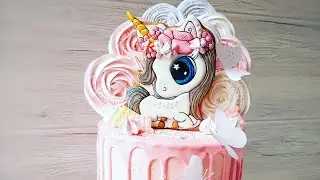 Оформление торта  Единорожка🦄