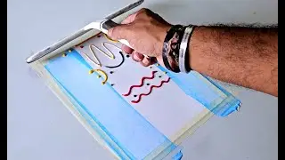 Abstract Tribal Art / Acrylic Painting Technique / Using Rubber Squeegee 🤩🤩🤩