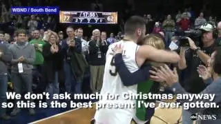 Soldier Surprises Brother at Notre Dame Game