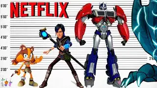 Netflixのサイズ比較| Netflix漫画の最大のキャラクター| パート1