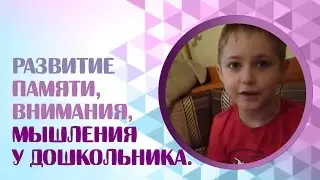 Развитие памяти, внимания, мышления у дошкольника. Коррекции памяти, внимания, мышления с логопедом.