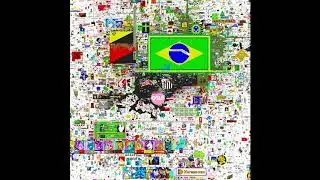 França dominando a bandeira do Brasil - PixelCanvas.io