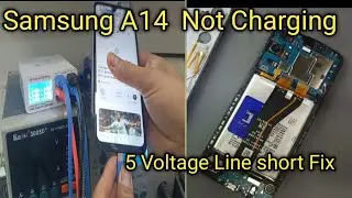 Samsung A14 Not Charging 5 Voltage Line Short Fix