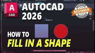 AutoCAD 2026 How To Fill In Shape