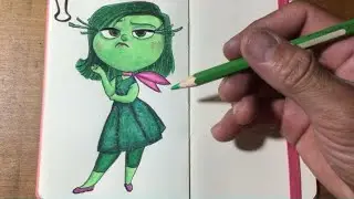How to Draw Disgust from Inside Out 2 | Cute Easy | Step by step