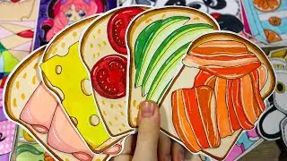ТОСТ на ЗАВТРАК 🥪🥑 Бумажные Сюрпризы 🍒 Пакетики Наклейки 🥰 Распаковка / Nyuta Play
