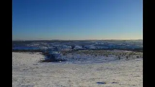 Hiking Winter landscapes Mountain in the steppe Зимние пейзажи и гора в степи
