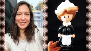 Pilgrim girl balloon tutorial. Thanksgiving balloon design. Globoflexia.